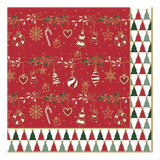 Bögre, csésze Karácsonyi piros papírszalvéta 33x33cm Fancy Christmas