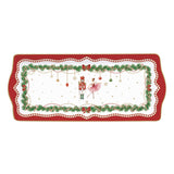 Tányér, étkészlet Karácsonyi porcelán asztali kínáló tál díszdobozban Magie de Noel