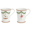 Tányér, étkészlet Karácsonyi porcelán bögre 2 db szett ballerina & hintaló díszdobozban Magie de Noel