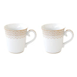 Bögre Karácsonyi porcelán bögre 2 db szett díszdobozban fehér arany Festive