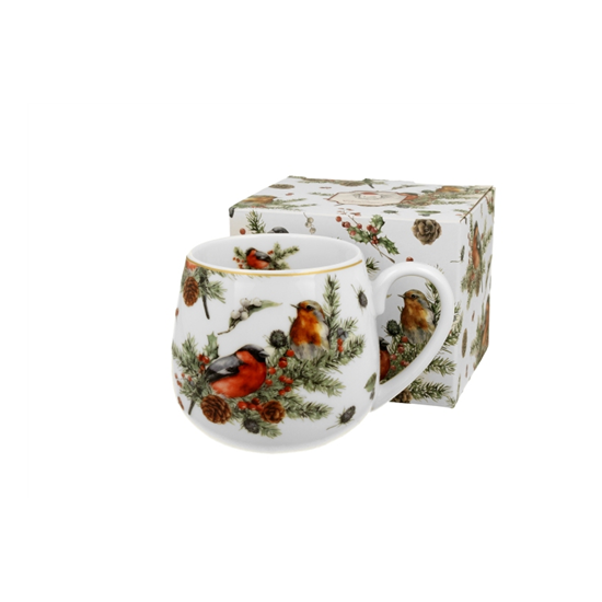 Bögre Karácsonyi porcelán bögre 430 ml Madarak