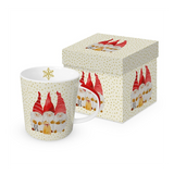 Bögre Karácsonyi porcelán bögre díszdobozban három manó