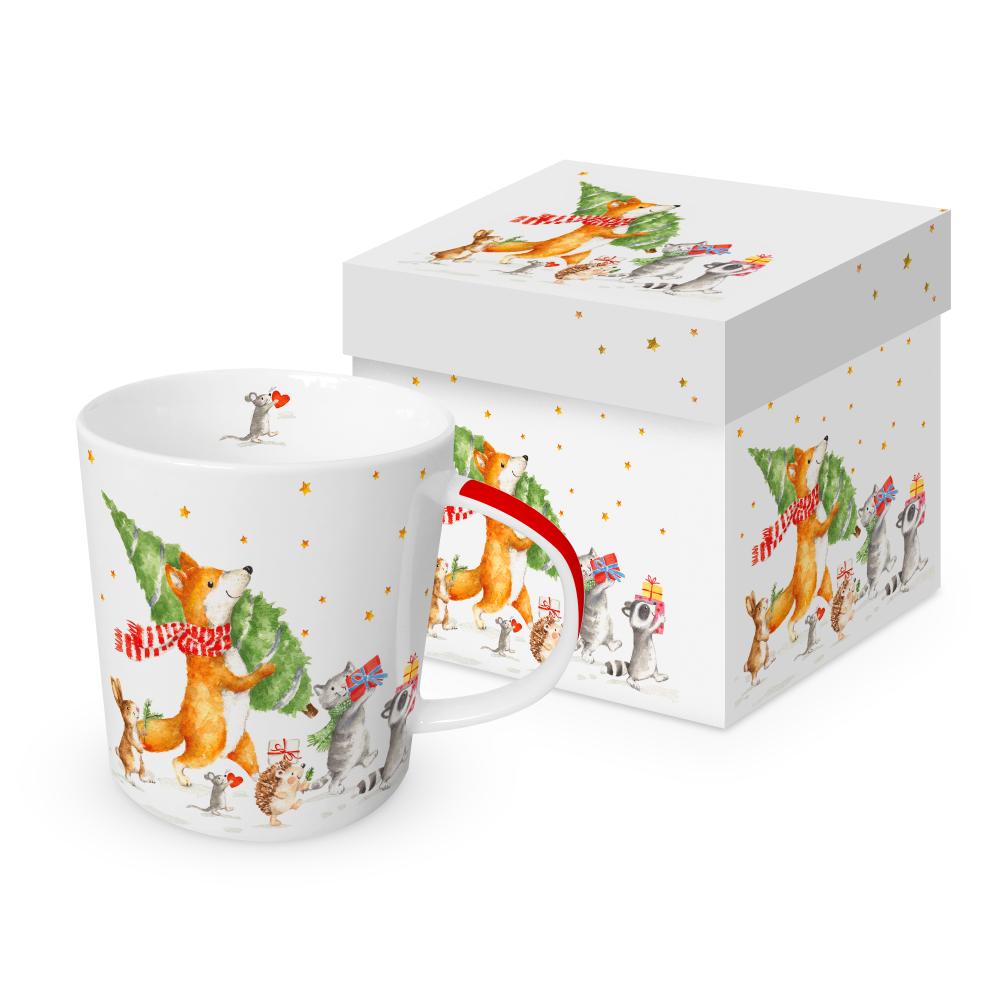 Bögre Karácsonyi porcelán bögre díszdobozban Let's Get It Started