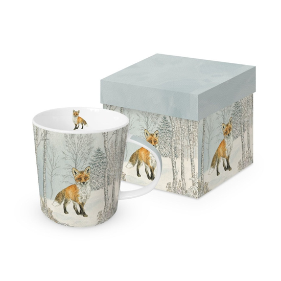 Bögre Karácsonyi porcelán bögre díszdobozban Renard Hiver