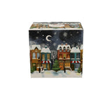 Bögre Karácsonyi porcelán bögre fém szűrővel tetővel díszdobozban Christmas City