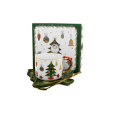 Bögre, csésze Karácsonyi Porcelán bögrefenyőtálcával és kanállal dobozban Around Christmas Tree