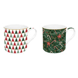 Bögre, csésze Karácsonyi porcelán bögre szett 2db-os díszdobozban Fancy Christmas
