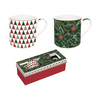 Bögre, csésze Karácsonyi porcelán bögre szett 2db-os díszdobozban Fancy Christmas
