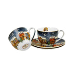 Bögre Karácsonyi porcelán csésze aljjal 2 db szett 280 ml díszcsomagolásban Christmas City