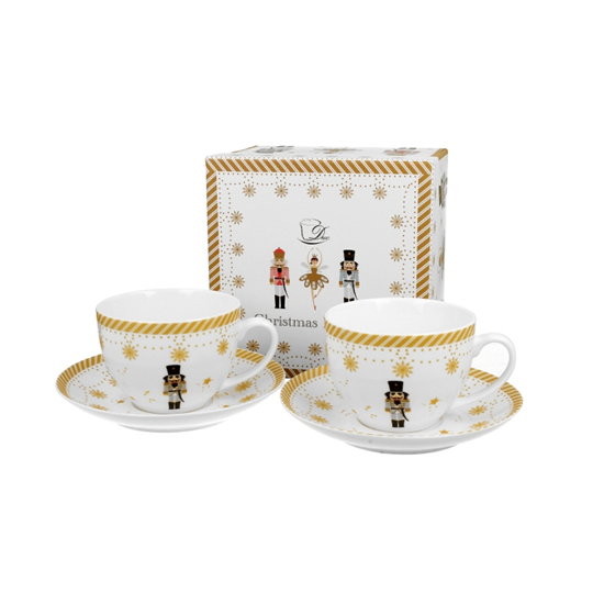 Bögre Karácsonyi porcelán csésze Diótörő és Balerina díszdobozban