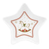 Tányér, étkészlet Karácsonyi porcelán csillag alakú tálka hintalovas díszdobozban Magie de Noel