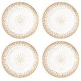 Tányér, étkészlet Karácsonyi porcelán desszertes tányér 4 db fehér arany Festive