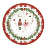 Tányér, étkészlet Karácsonyi porcelán desszertes tányér 4 db szett díszdobozban Magie de Noel