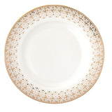 Tányér, étkészlet Karácsonyi porcelán desszertes tányér fehér arany Festive