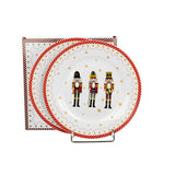 Tányér, étkészlet Karácsonyi porcelán diótörős desszertes tányér díszdobozban Christmas Nutcracker