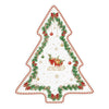 Tányér, étkészlet Karácsonyi porcelán fenyőfa alakú tálca díszdobozban Magie de Noel