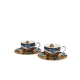 Bögre Karácsonyi porcelán kávés csésze aljjal 2 db szett 90 ml díszcsomagolásban Christmas City