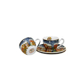 Bögre Karácsonyi porcelán kávés csésze aljjal 2 db szett 90 ml díszcsomagolásban Christmas City