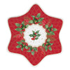 Tálca Karácsonyi porcelán kínáló csillag tálca Christmas Berries