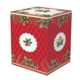 Evőeszköz Karácsonyi Porcelán konyhai tároló bambusz fedéllel Christmas Berries
