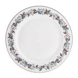 Karácsonyi porcelán fenyőágas lapostányér - 26,5 cm - Magic Christmas