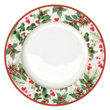 Tányér, étkészlet Karácsonyi porcelán lapostányér Christmas Berries