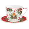 Bögre, csésze Karácsonyi porcelán nagy csésze díszdobozban Christmas Berries
