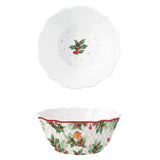 Tálca Karácsonyi porcelán nagy kerek tál Christmas Berries