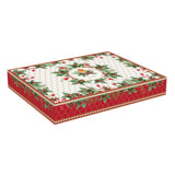 Tálca Karácsonyi porcelán nagy ovális kínáló tál Christmas Berries