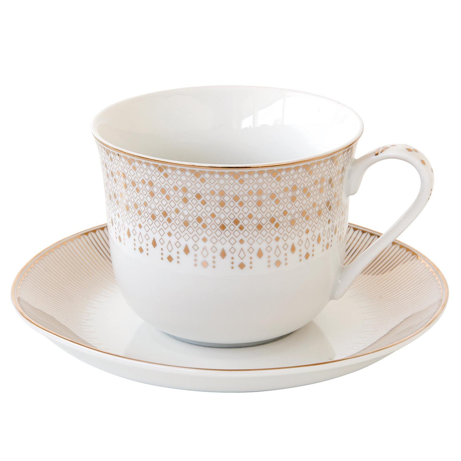Tálca Karácsonyi porcelán nagy teás csésze fehér arany Festive