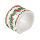 Tányér, étkészlet Karácsonyi porcelán szalvétagyűrű 4 db szett díszdobozban Magie de Noel