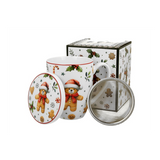 Bögre Karácsonyi porcelán szűrős bögre mézeskalács macis díszdobozban