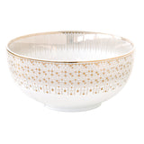 Tálka Karácsonyi porcelán tál 15 cm fehér arany Festive