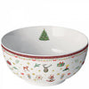 Tál Karácsonyi porcelán tál 6,5x14 cm Ornaments All Over red