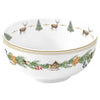 Tányér, étkészlet Karácsonyi porcelán tálka 12 cm szarvas mintás White Forest