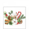 Gyertya Karácsonyi szalvéta 25x25 cm Christmas arrangement
