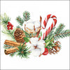 Gyertya Karácsonyi szalvéta 33x33 cm Christmas arrangement