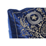 Kék arany mintás díszpárna bársony poliészter 50X10X30 cm