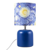 Kerámia kis asztali lámpa Van Gogh Csillagos éjlámpaburával