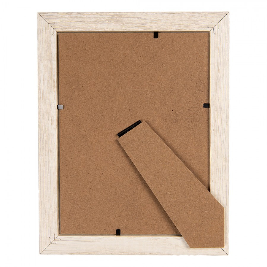 Klasszikus Natúr fa képkeret 10x15 cm