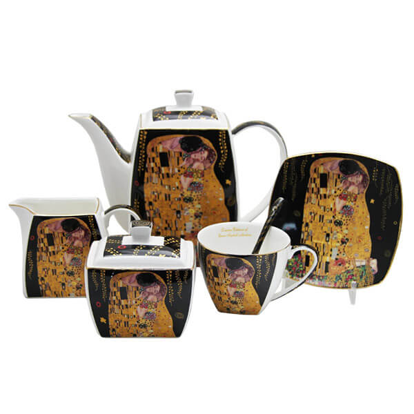 Teáskanna Klimt 15 részes porcelán kávés / teáskészlet - 6 személyes