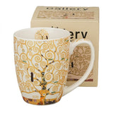 Klimt porcelán bögre – 360 ml – Életfa ecru