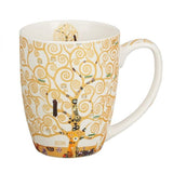 Klimt porcelán bögre – 360 ml – Életfa ecru
