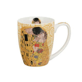 Klimt porcelán bögre - 360 ml - A csók/Életfa ecru