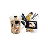 Bögre, csésze Klimt porcelán bögre díszdobozban A Csók 350 ml