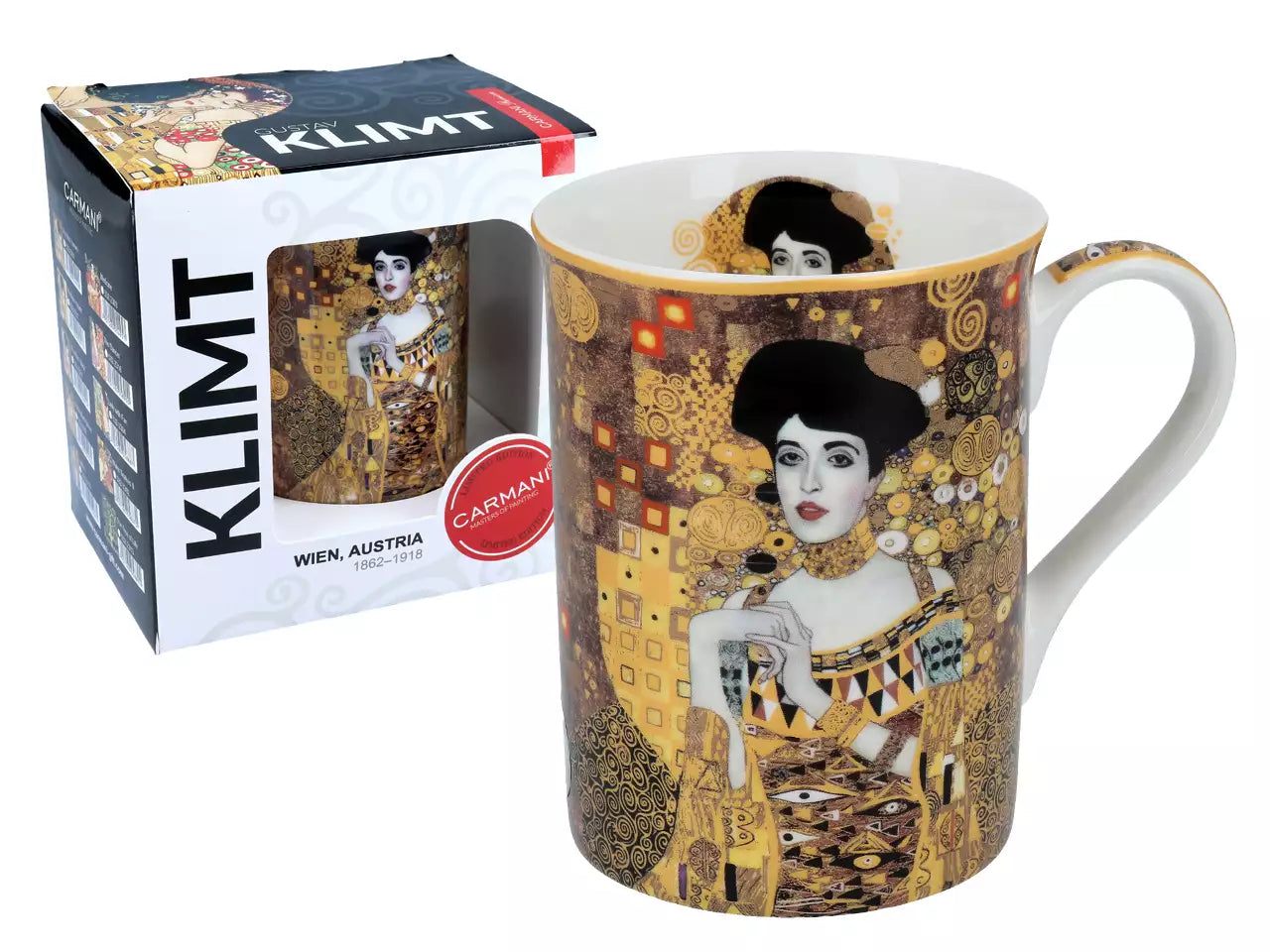 Bögre, csésze Klimt porcelán bögre díszdobozban Adele 360 ml