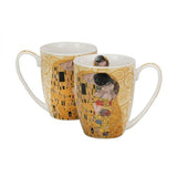 Klimt porcelán bögre szett - 2 darabos 360 ml - The Kiss ecru
