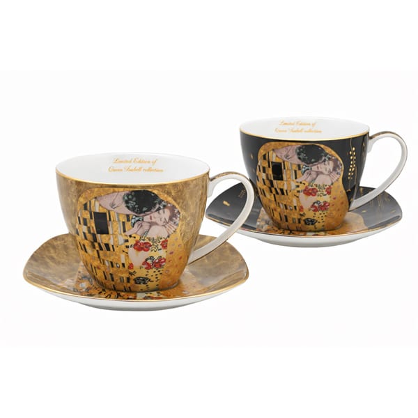 Klimt porcelán csésze készlet 250 ml - 2 személyes - A Csók vegyes