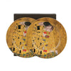 Klimt porcelán desszertes tányér készlet - 2 darabos - Életfa díszdobozban