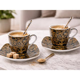 Klimt porcelán espresszó kávés készlet - 2 személyes - Életfa